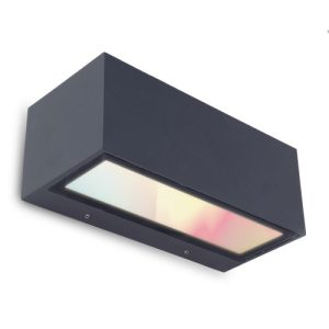 LUTEC GEMINI DARK GREY WALL LIGHT