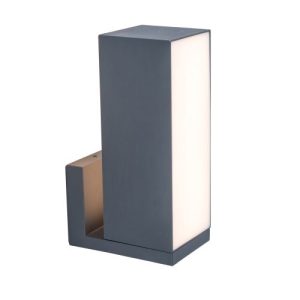 LUTEC CUBA DARK GREY WALL LIGHT
