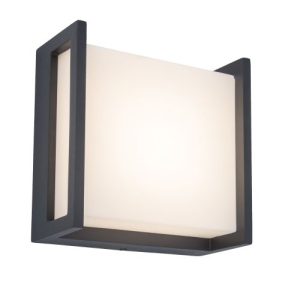 LUTEC QUBO DARK GREY WALL LIGHT
