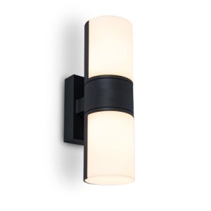LUTEC CYRA MATT BLACK WALL LIGHT