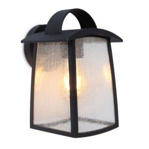 LUTEC KELSEY BLACK WALL LIGHT