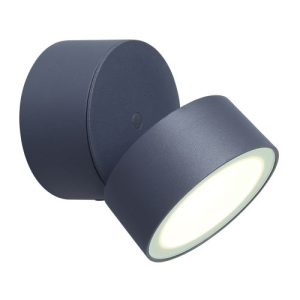 LUTEC TRUMPET DARK GREY WALL LIGHT