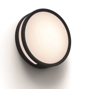 LUTEC ROLA MATT BLACK WALL LIGHT