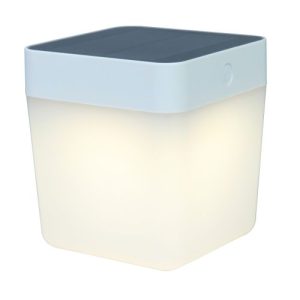 LUTEC TABLE CUBE (SOLAR) WHITE PORTABLE SOLAR LIGHT