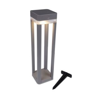 LUTEC TABLE CUBE (SOLAR) SILVER PORTABLE SOLAR LIGHT