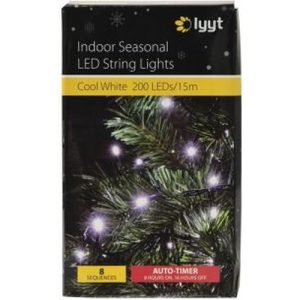 LED COOL WHITE MULTI ACTION 200LED + TIMER