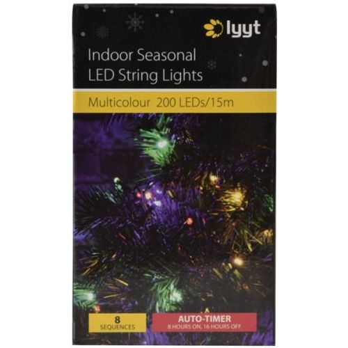 LED MULTI COLOUR MULTI ACTION 200LED + TIMER