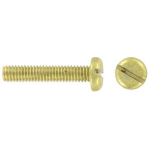 M4 X 12MM BRASS PAN SCREWS (100)
