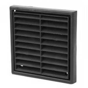 6" FIXED LOUVRE GRILL BLACK