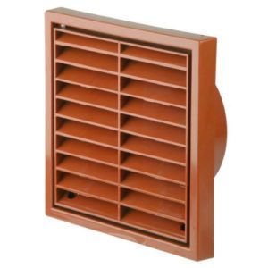 6" FIXED LOUVRE GRILL TERRACOTTA