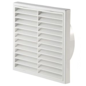 6" FIXED LOUVRE GRILL WHITE