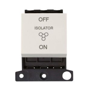 CLICK MINIGRID MOULDED MODULES 10A 3 POLE FAN MOD POLAR WHITE