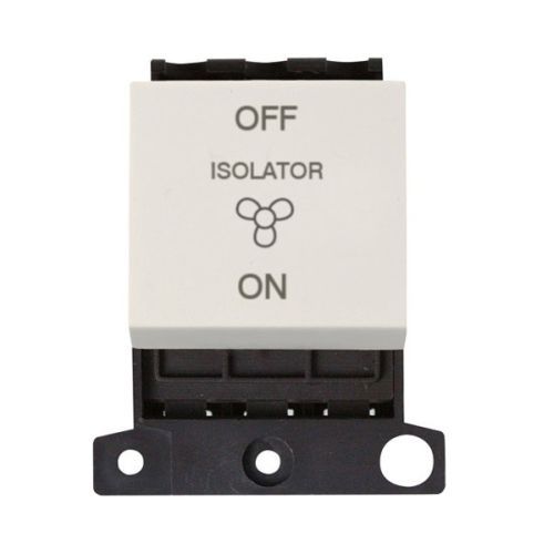 CLICK MINIGRID MOULDED MODULES 10A 3 POLE FAN MOD POLAR WHITE
