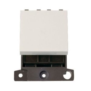 CLICK MINIGRID MOULDED MODULES 250V 20A 2 WAY SWITCH MODULE POLAR WH