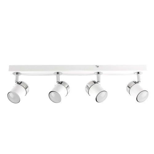 MINISUN 4 LIGHT RECTANGLE BAR SPOT LIGHT WHITE/CHROME