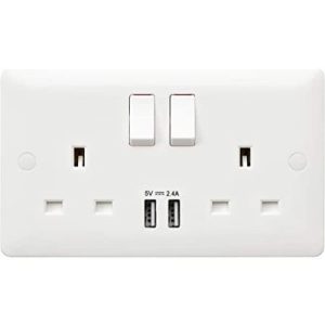 MK LOGIC PLUS 2G USB DOUBLE SOCKET