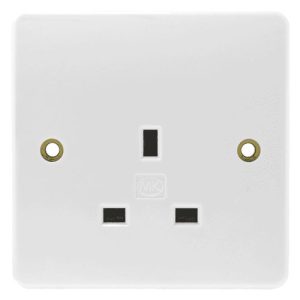 13A LOGIC PLUS FLUSH 1G UNSWITCHED SOCKET