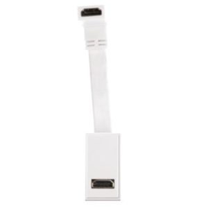 CLICK NEW MEDIA MATT SINGLE MEDIA MODULES HDMI MODULE + FLY LEAD 1G WIDTH WHITE