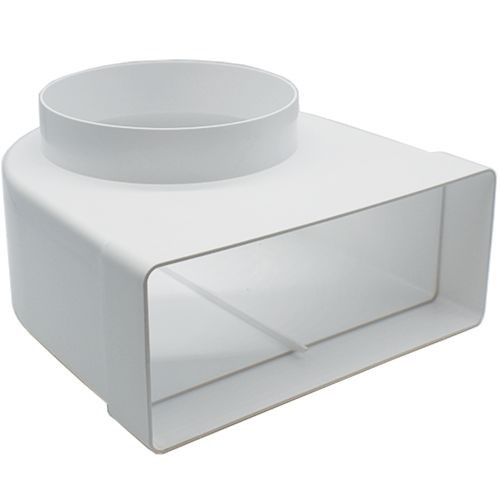 220X90MM FLAT TO 150MM ROUND ELBOW