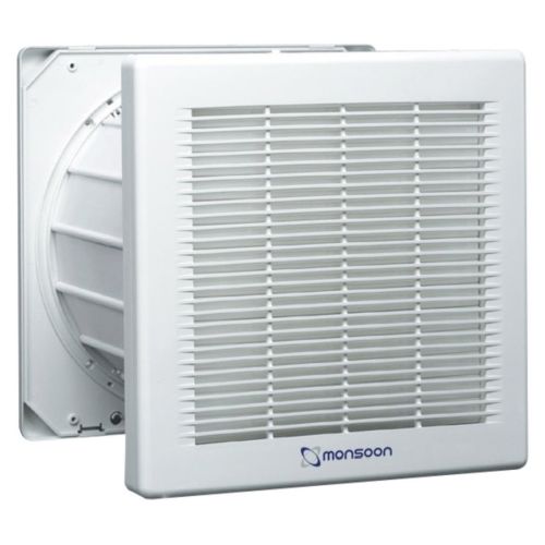 MONSOON 12IN AUTO SHUTTER WALL FAN KIT WITH SLEEVE AND GRILL