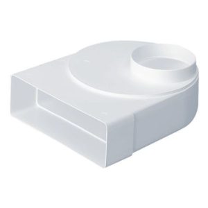NATIONAL VENTILATION 204 X 60 TO 150MM ROUND 90DEG ELBOW