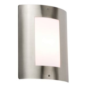 KNIGHTSBRIDGE 230V IP44 E27 40W MAX. STAINLESS STEEL OUTDOOR WALL FIXTURE