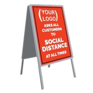 FREE STANDING A-BOARD POSTER HOLDER