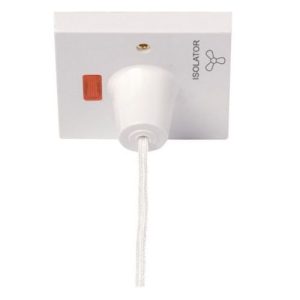 CLICK ESSENTIALS PULL CORD SWITCH 10A 3 POLE FAN ISOLATION PULL SWITCH