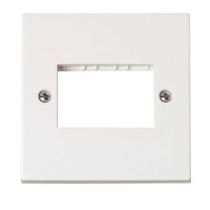 CLICK MINIGRID UNFURNISHED PLATES POLAR SINGLE SWITCH PLATE 3-GANG APERTURE