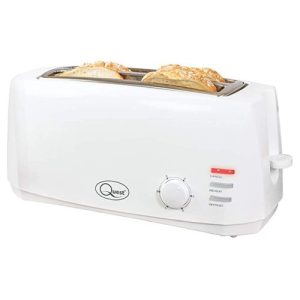 QUEST 4 SLICE LONG SLOT COOL TOUCH TOASTER - WHITE