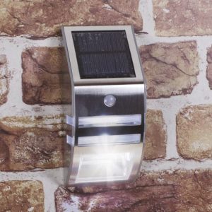 BENROSS S/ STEEL SOLAR SENSOR WALL LIGHT