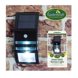 BENROSS SOLAR SENSOR WALL LIGHT BLK