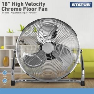 18" CHROME FLOOR FAN STATUS