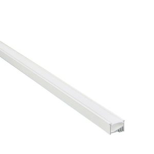 SAXBY RIGEL RECESSED WALL WASHER 21MM WIDE 2M ALUMINIUM PROFILE/EXTRUSION WHITE
