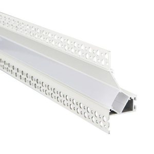 SAXBY RIGEL PLASTER-IN WALL WASHER 95MM WIDE 2M ALUMINIUM PROFILE/EXTRUSION WHITE