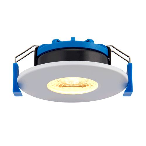 SAXBY SHIELDSLIM IP65 7W FIRERATED DOWNLIGHT (H-32 X D-89 X C/O-68mm)