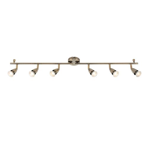 SAXBY AMALFI ANTIQUE BRASS 6 LIGHT BAR SPOT