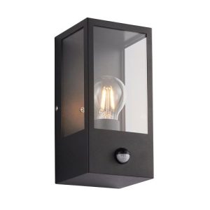 SAXBY BRETON PIR WALL BLACK IP44 28W