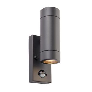 SAXBY PALIN UP/DOWN WALL LIGHT C/W PIR GREY