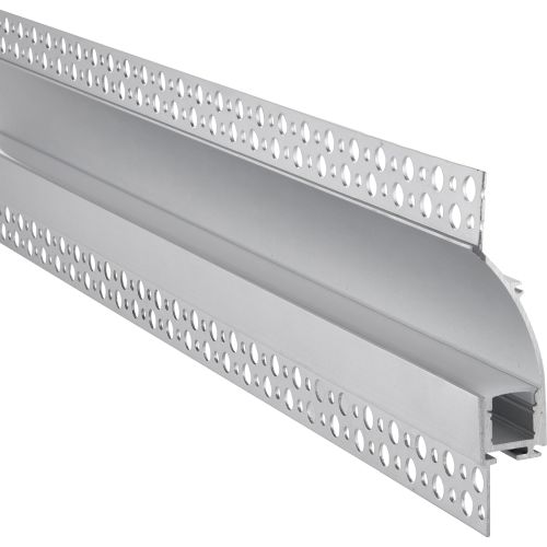 SAXBY RIGEL WALL FLANGE PLASTER-IN 2M ALUMINIUM PROFILE/EXTRUSION SILVER