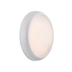 SAXBY 9/14/18W IP65 CCT WHITE/OPAL HERO ROUND BULKHEAD (5YR WARRANTY)