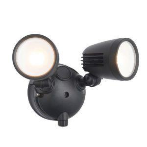 SAXBY SALDE LED TWIN SPOT CCT IP54 2X10W BLACK