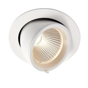 SAXBY AXIAL ROUND 30W WARM WHITE TILT/GIMBEL DOWNLIGHT (125MM C/O)