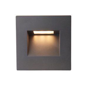 ALBUS CCT SQUARE IP65 1.5W CCT BLACK WALL LIGHT