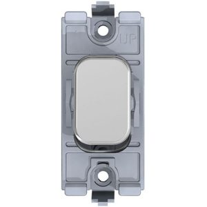 SCHNEIDER LISSE DECO POLISHED CHROME RETRACTIVE GRID SWITCH