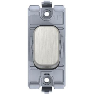 SCHNEIDER LISSE DECO BRUSHED CHROME RETRACTIVE GRID SWITCH