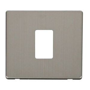 CLICK MINIGRID 6-GANG PLATES 1G PLATE SINGLE APERTURE  PLATE STAINLESS STEEL.