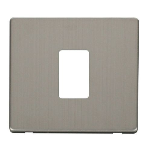 CLICK MINIGRID 6-GANG PLATES 1G PLATE SINGLE APERTURE PLATE STAINLESS STEEL.