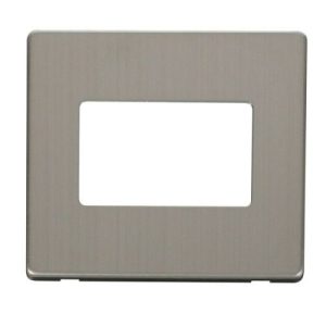 CLICK MINIGRID 6-GANG PLATES 1G PLATE TRIPLE APERTURE  PLATE STAINLESS STEEL