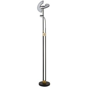 SEARCHLIGHT GIO LED MOTHER & CHILD FLOOR LAMP- SATIN BRASS & BLACK METAL